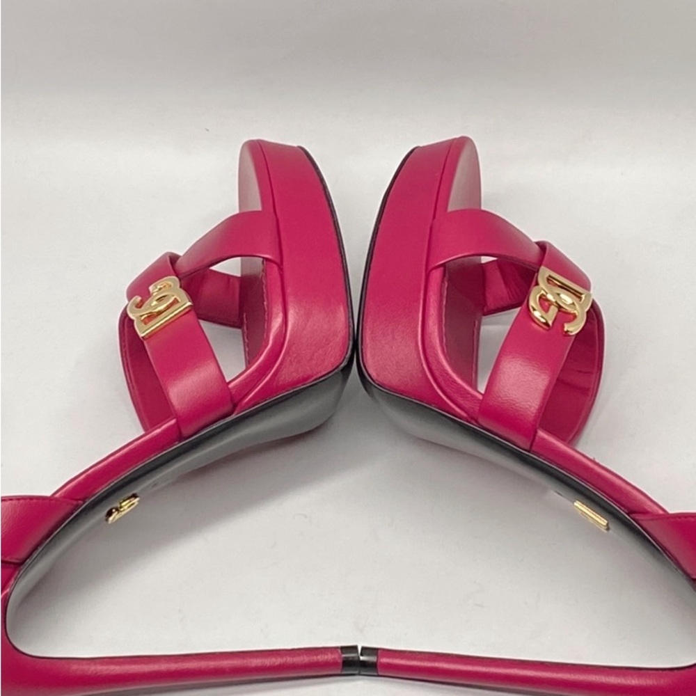 Dolce&Gabbana Platform Leather Sandals - Picture 9 of 13